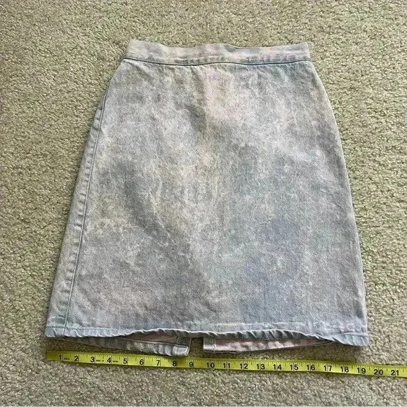 Bongo Vintage 90’s Gene Motesano Jean Skirt Pink Wash Women’s Size 7 Style 17302 - Picture 11 of 12